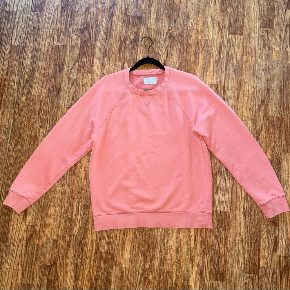 Everlane Crewneck The Classic French Terry Sweatshirt M Rust Red Cotton Casual
